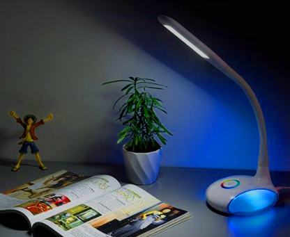 Ladattava RGB pöytälamppu kosketussäätimellä Valkoinen